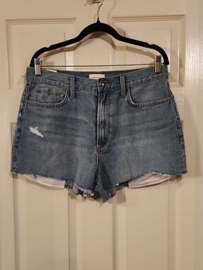 Favorite Daughter Distressed Light Blue Denim Cutoff Shorts